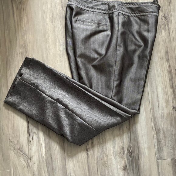 EUC Silver herringbone professional slacks, trousers, pants Size 38 - Picture 5 of 14